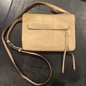 Vince Camuto Animal Print Embossed Multi Pocket Crossbody Bag Leather